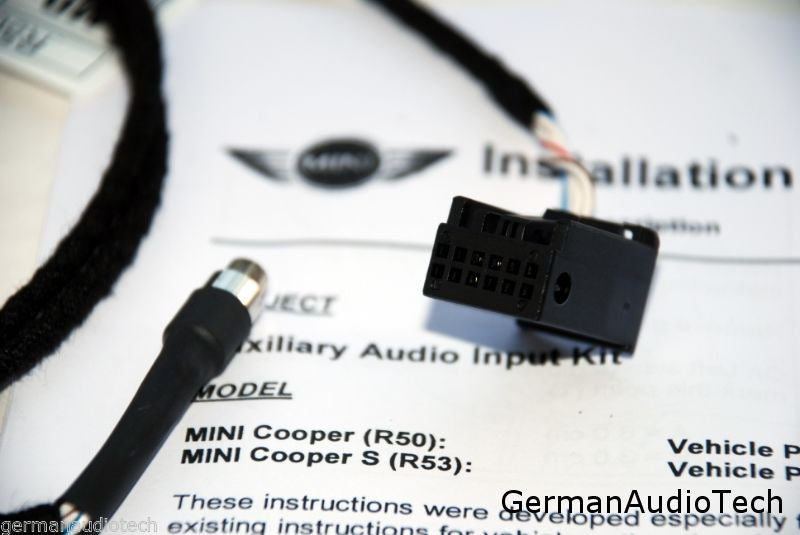 MINI COOPER CD PLAYER RADIO AUX AUXILIARY INPUT ADAPTER KIT IPOD IPHON ...