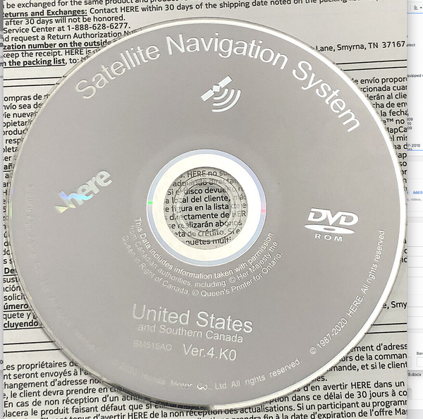 NAVIGATION MAP CD for 2007 2008 2009 2010 2012 HONDA ACURA RL RDX WHIT ...