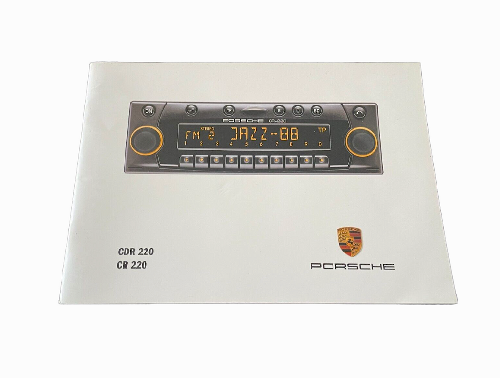 Radio Owners Manual for 1999-2002 Porsche CR220 CDR220 Stereo 911 Carr ...