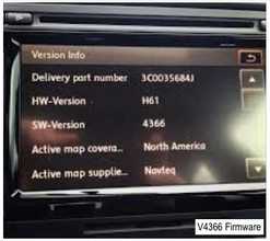 Firmware Update v15 V5238 / V4366 for Volkswagen VW Skoda RNS510 Navig ...